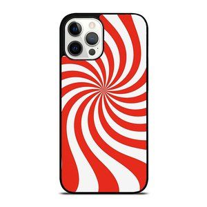 Peppermint Candy Swirl Classic Christmas Lollipop Pattern iPhone Case